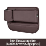 Brown-right Car Seat Gap Storage Box - Practical Car Organizer, Gap Filler for Easy Access and Extra Storage