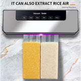 Home-use Automatic Vacuum Sealer - Food Packaging Machine, Small Vacuum Sealing Machine for Dry and Wet Compression - Top-Down View