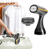 White Handheld Garment Steamer - Portable Mini Steam Iron for Home Use, Wrinkle Remover & Fabric Freshener, Small Travel-Friendly Iron for Clothes, Steam Spray Clothes Steamer - Top-Down View