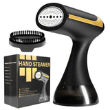 White Handheld Garment Steamer - Portable Mini Steam Iron for Home Use, Wrinkle Remover & Fabric Freshener, Small Travel-Friendly Iron for Clothes, Steam Spray Clothes Steamer - Rear View