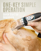 Silent Pet Hair Clipper - Electric Grooming Clippers for Dogs & Cats - Front View