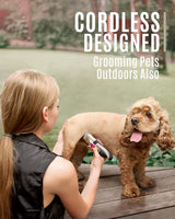 Silent Pet Hair Clipper - Electric Grooming Clippers for Dogs & Cats - Side View