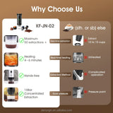 White Portable Espresso Coffee Machine - Universal 3-in-1 Capsule, Coffee Powder, and Espresso Maker - Rear View