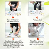 Black 600ml Large Capacity Juicer Cup - Rechargeable Portable Multifunctional Ice Crushing & Fruit Blender - Side View