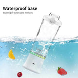 Black 600ml Large Capacity Juicer Cup - Rechargeable Portable Multifunctional Ice Crushing & Fruit Blender - 45-Degree Angle