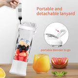 Black 600ml Large Capacity Juicer Cup - Rechargeable Portable Multifunctional Ice Crushing & Fruit Blender - Rear View
