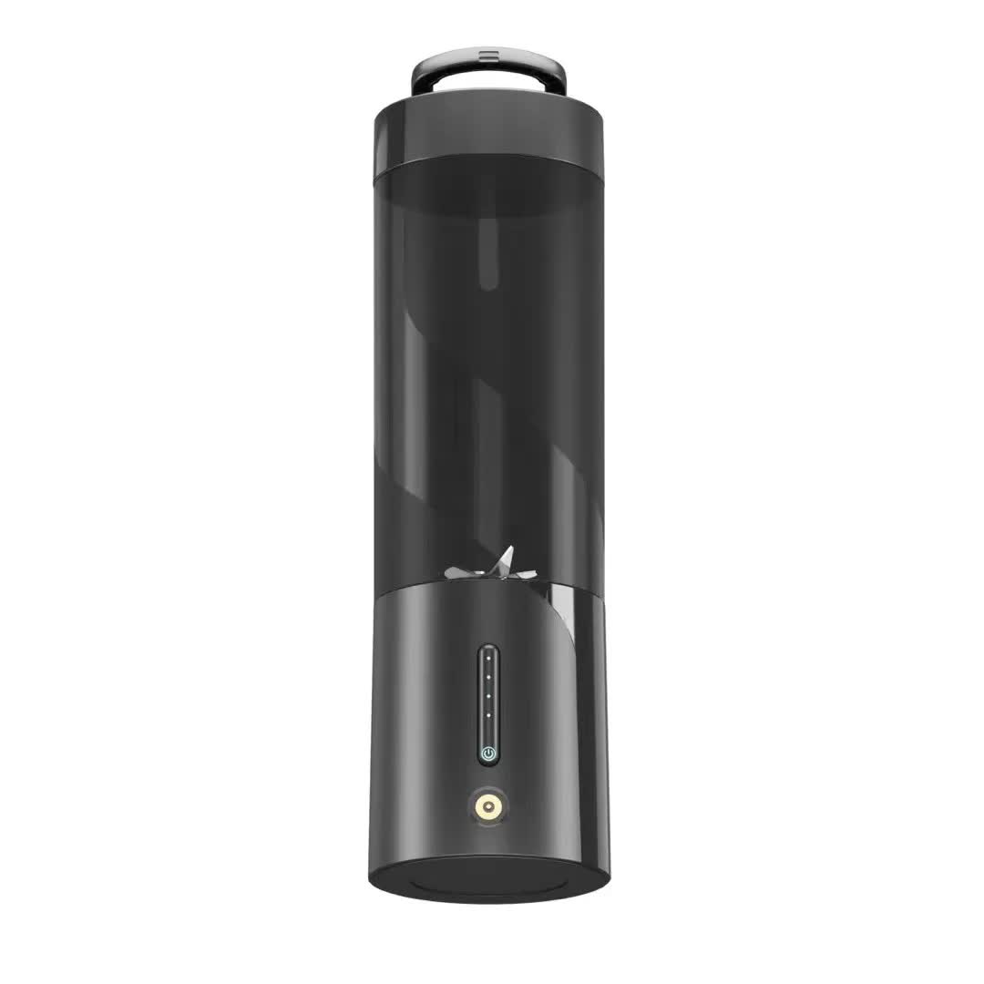 Black Portable Juicer - Magnetic Charging Fresh Juice Blender Multifunctional Ice Crushing Fruit Mixer
