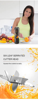White Portable Juicer - Magnetic Charging Fresh Juice Blender Multifunctional Ice Crushing Fruit Mixer - Top-Down View