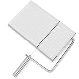 Stainless Steel Cheese Slicer with Scale, Multi-Functional Tool for Cheese, Sausage, and Ham Slicing - Front View