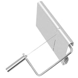 Stainless Steel Cheese Slicer with Scale, Multi-Functional Tool for Cheese, Sausage, and Ham Slicing - Side View