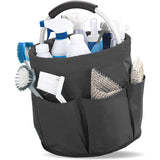 Navy Blue Portable Picnic Basket, Foldable Outdoor Beach Basket with Handle, Multi-Use Storage and Wash Bag - Front View