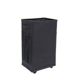 Black Foldable Yoga Storage Basket, Oxford Fabric Laundry Hamper, Multi-Purpose Organizer for Toys and Bathroom Essentials