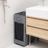 Black Foldable Yoga Storage Basket, Oxford Fabric Laundry Hamper, Multi-Purpose Organizer for Toys and Bathroom Essentials - Top-Down View