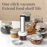 Handheld Vacuum Sealer for Food Preservation, Portable Vacuum Pump for Bags and Mason Jars - Side View