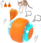 Interactive Electric Cat Toy Ball – Rechargeable Smart Rolling Pet Ball - Front View