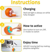 Interactive Electric Cat Toy Ball – Rechargeable Smart Rolling Pet Ball - Rear View