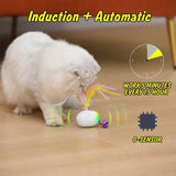 Interactive Cat Feather Toy with LED Lights – Smart Motion Pet Playmate - Side View