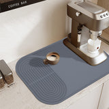 Black Silicone Coffee Machine Mat ??Waterproof, Anti-Slip, and Durable Countertop Protector