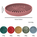 Green Silicone Slow Feeder Bowl for Dogs - Anti-Choking Christmas-Themed Lick Mat - Top-Down View