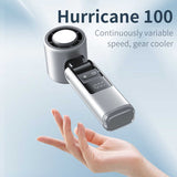 Pink Portable Handheld High-Speed Cooling Fan - Perfect for Outdoor Camping - Rear View