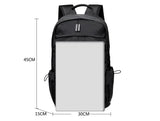 Black Business Casual Laptop Backpack with USB Charging Port - Travel, Work, and Student Use - Top-Down View