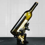 Egyptian Anubis Dog Wine Rack – Unique Resin Wine Holder for Home Decor - Side View