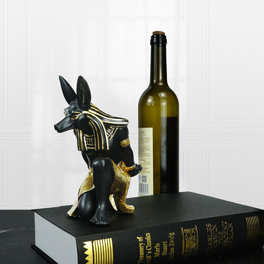 Egyptian Anubis Dog Wine Rack ??Unique Resin Wine Holder for Home Decor