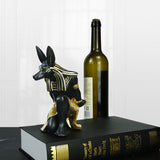 Egyptian Anubis Dog Wine Rack – Unique Resin Wine Holder for Home Decor - Top-Down View