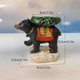 The Bear With The Candlestick On His Back Candle Holder - Unique Aromatherapy Table Decor - 45-Degree Angle