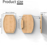 Corner Bamboo Cutting Board with Juice Groove – Space-Saving Kitchen Countertop Board - 45-Degree Angle