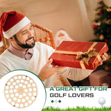 42-Hole Wooden Golf Ball Stand | Laser-Cut Organizer for Golf Lovers | Durable & High-Quality Storage Rack - Front View