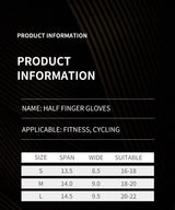 XL Black Silicone Padded Workout Gloves - Non-Slip Weightlifting Gloves for Enhanced Grip and Palm Protection - Front View