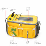 Pink Stroller Organizer Bag - Multi-Functional Baby Bag with Touchscreen Window, USB Port, and Bottle Holders - Front View