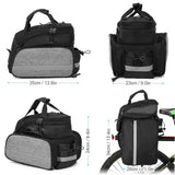 Insulated Bike Rear Rack Bag - Waterproof Storage Bag with Soft PE Padding for Cycling - 45-Degree Angle