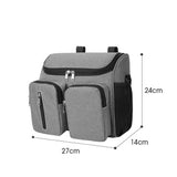 Pink Universal Stroller Organizer Bag - Multi-Pocket Hanging Storage Bag for Baby Essentials - Side View