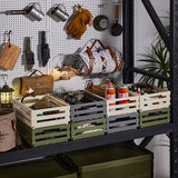 Yellowish Foldable Industrial Storage Crates - Portable Outdoor Collapsible Storage Box for Home and Travel - Top-Down View