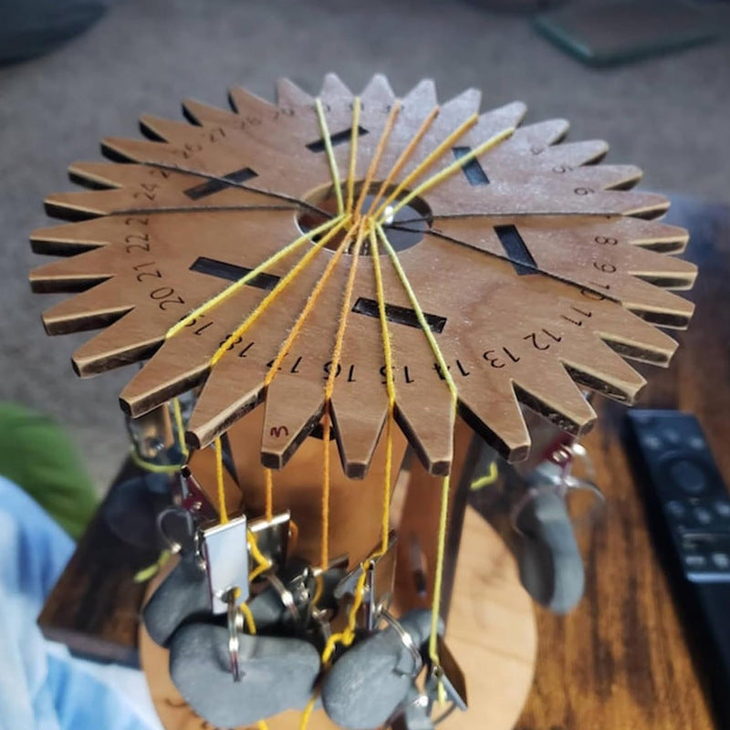 Wooden Kumihimo Marudai Stand ??Craft Tool for Braiding and Creative Cord Making