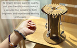Wooden Kumihimo Marudai Stand – Craft Tool for Braiding and Creative Cord Making - Top-Down View