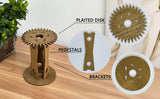 Wooden Kumihimo Marudai Stand – Craft Tool for Braiding and Creative Cord Making - 45-Degree Angle