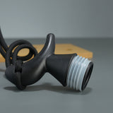 750ml Inspired Gourd Water Black Plastic Bottle - Stylish Chinese-Inspired Flask with Yin-Yang Design - Side View