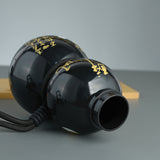 750ml Inspired Gourd Water Purple Plastic Bottle - Stylish Chinese-Inspired Flask with Yin-Yang Design - Top-Down View