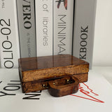 Brown Vintage Wooden Display Box ??Glass Lid Organizer for Rocks, Jewelry, and Collectibles