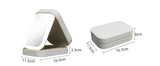 White LED Jewelry Box with Mirror - Smart Light Adjustment and Dual Power Charging for Travel and Home - Front View