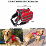 Black Dog Tactical Backpack Harness - Adjustable Outdoor Camouflage Saddle Bag for Dogs - Side View