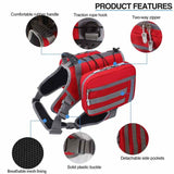 Black Dog Tactical Backpack Harness - Adjustable Outdoor Camouflage Saddle Bag for Dogs - Top-Down View