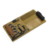 Black Car Sun Visor Organizer - Tactical Molle Storage Panel with Multi-Pocket Design - Top-Down View