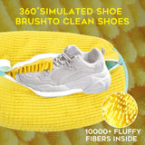 Grey-blue Shoe Laundry Bags - Mesh Protective Washing Bags for Shoes with Zipper Design - Close-Up Angle