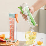 Orange Ice Cube Maker Bottle - Portable and Easy-Release Ice Cube Tray for Drinks - Front View