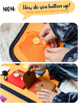 Montessori Busy Board - Educational Sensory Activity Toy for Toddlers - 45-Degree Angle