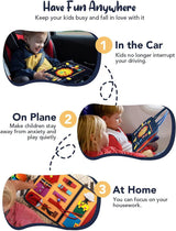 Montessori Busy Board - Educational Sensory Activity Toy for Toddlers - Rear View